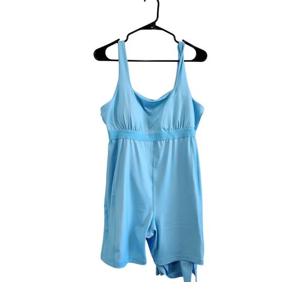 All In Motion Knit Slit Active Tennis Gym Dress Built In Short Blue Size XL - Picture 11 of 12